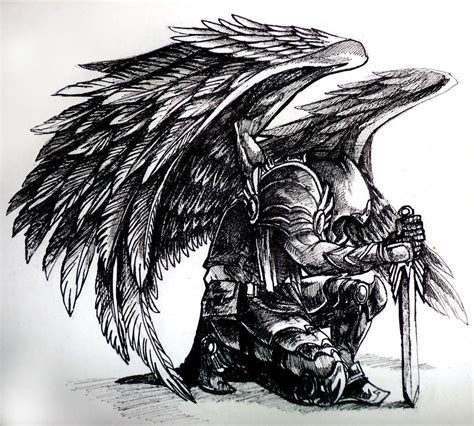 Angel By Whiksers On Deviantart Archangel Tattoo Warrior Tattoos