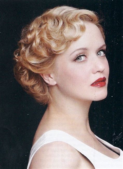 vintage curly hairstyles with side bangs for short hair vintage short hair vintage hairstyles