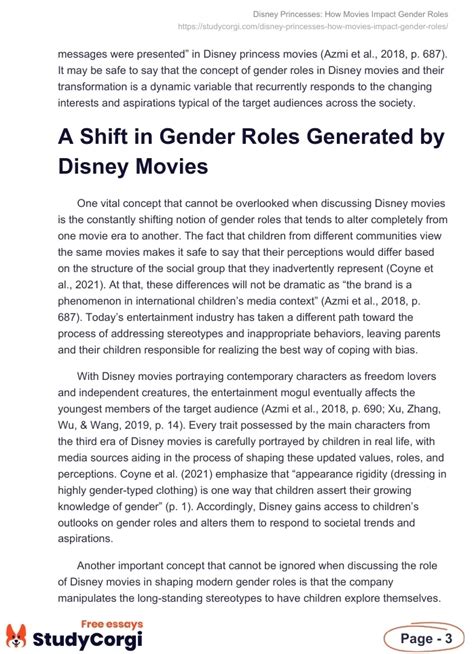 Disney Princesses How Movies Impact Gender Roles Free Essay Example