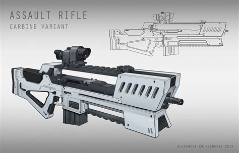 The Art Of Alexander Kulyginskiy Assault Rifle Carbine Concept Art