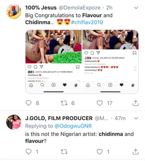 Nigerians Congratulate Flavour And Chidinma Over Their Rumored Marriage