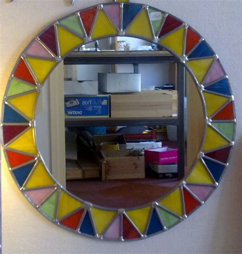 Vitrail miroir rond frise couleurs : Vitraux d'Art Vanessa ...