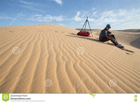 Desert Photographer Stock Photo Image Of Land People 78899382