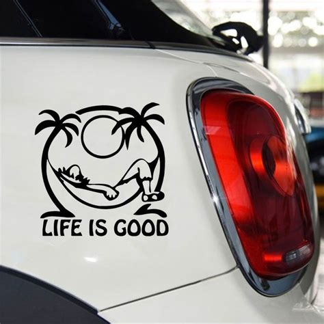 Car Styling Funny Life Is Good Decal Auto Vinly Car Stickers