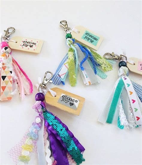 Choose Joy Tassel Keychain Ribbon Crafts Tassel Keychain Diy Ribbon