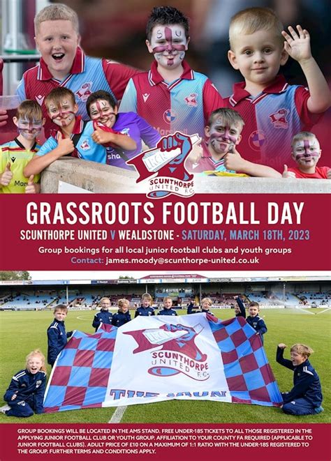 Grassroots Day 2023 Wealdstone March 18th News Scunthorpe United