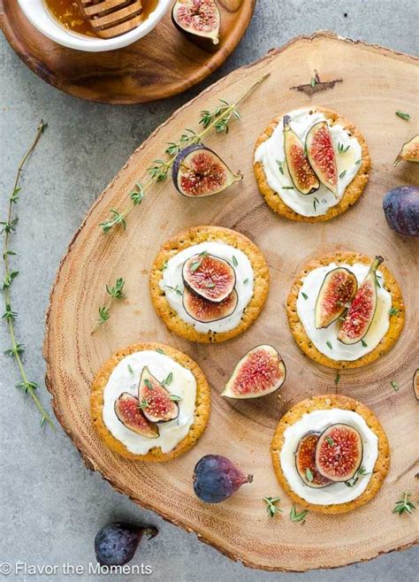 Honey Thyme Whipped Goat Cheese And Fig Bites Flavor The Moments