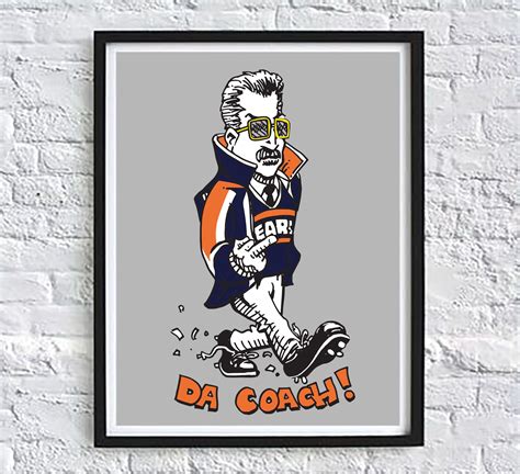 Da Coach Ditka Football Cartoon Signed By Artist Print Etsy Print Artist Art Reference