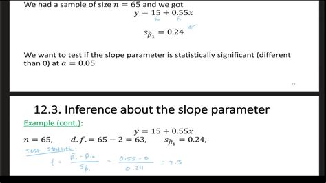 Hypothesis Testing Linear Regression Parameters YouTube