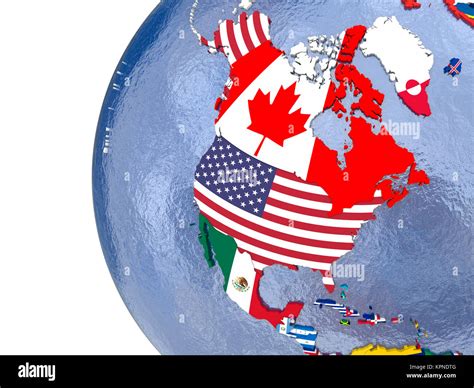 Political North America Map Stock Photo Alamy
