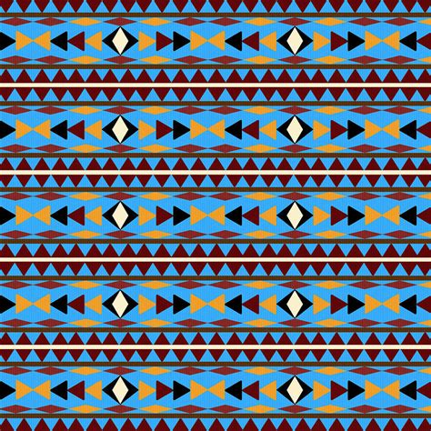 Navajo Blue Pattern Mixed Media By Christina Rollo Fine Art America