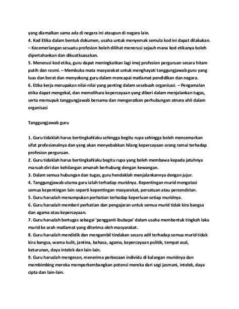 .profesi keguruan, pengertian kode etik guru, tujuan kode etik guru, penetapan kode etik guru, sanksi pelanggaran kode etik bagi bagi guru a) guru dapat lebih mengetahui tujuan dan fungsi kode etik profesi keguruan. Etika profesion keguruan dan akauntablilti