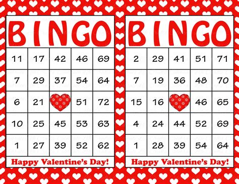 San Valentín 100 Bingo Cartas Juego De Bingo Para Imprimir Etsy