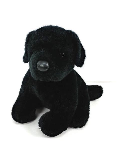 Douglas Plush Lab Black Dog Puppy Pup Toy Stuffed Animal 10 Sitting