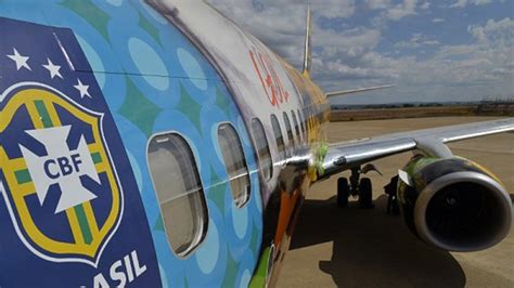 The Brazilian National Team Airplane For The World Cup