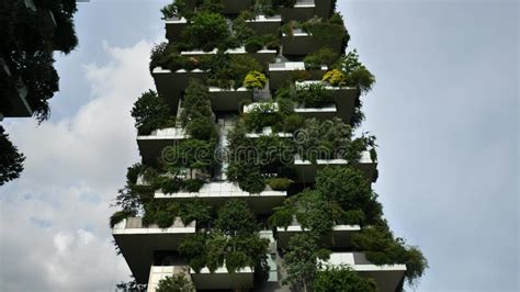 Milan Italy May 12 2018 Bosco Verticale Vertical Forest Stock