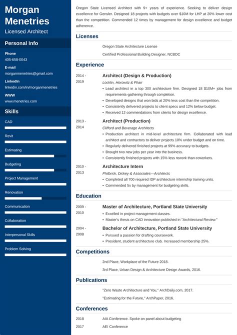 Architecture Cv Examples—sample Guide And 25 Writing Tips