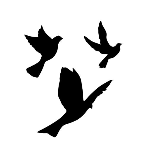 Bird Flight Stencil Silhouette Drawing Bird Png Download 512512