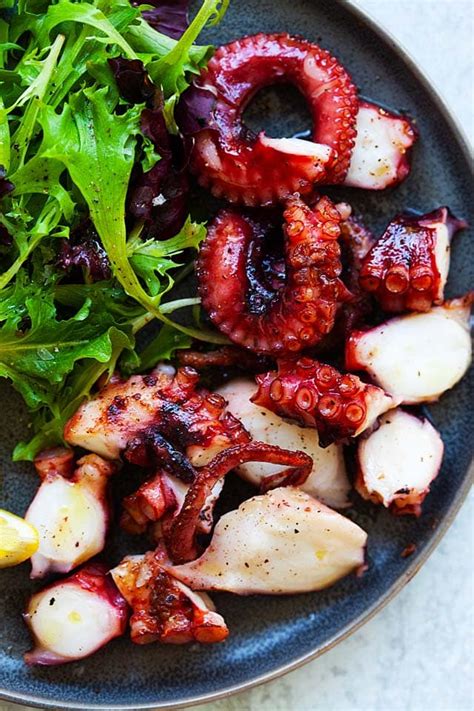 Grilled Octopus Spanish Grilled Octopus Recipe Rasa Malaysia