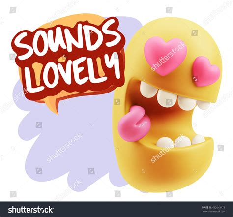 3d Rendering Emoji Saying Sounds Lovely Stock Illustration 452043478