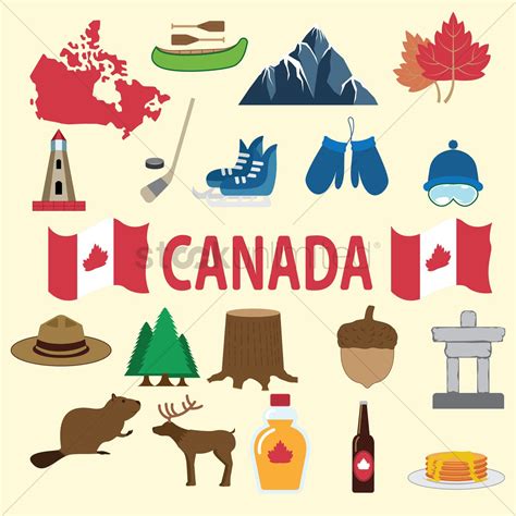 It's the true north, strong and free! Set of canada icons Vector Image - 1965372 | StockUnlimited