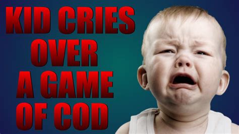 Little Kid Rage Kid Crys For Over A Game Of Cod Youtube