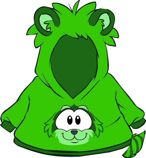 Green Raccoon Hoodie Club Penguin Wiki Fandom Powered By Wikia