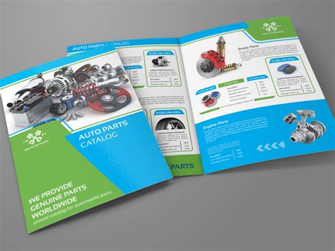 Auto Parts Catalog Bi Fold Brochure Template By Owpictures On Dribbble