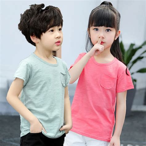 Summer Casual Kids Cotton T Shirts Cotton Boys Girls T Shirt 3 6 8 10