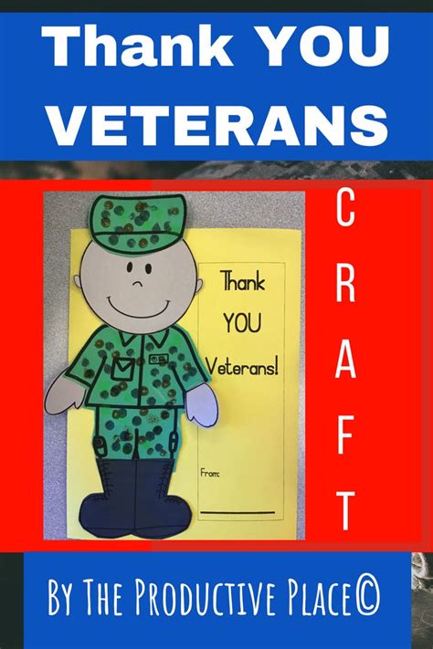 Thank You Veterans Printable Craft Printable Crafts Veteran Thank
