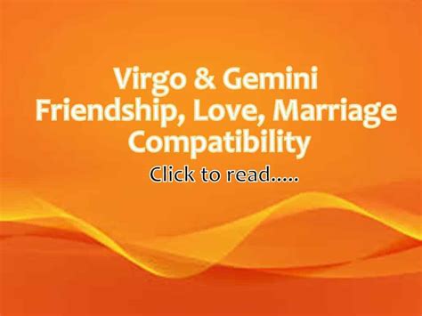 Gemini And Virgo Compatibility Friendship Love Marriage