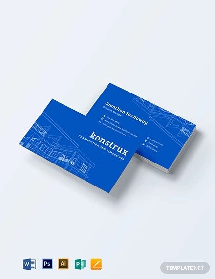 40 Best Architecture And Construction Business Card Templates Word