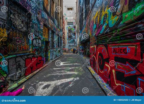 Graffiti In Melbourne Hosier Lane Editorial Stock Photo Image Of