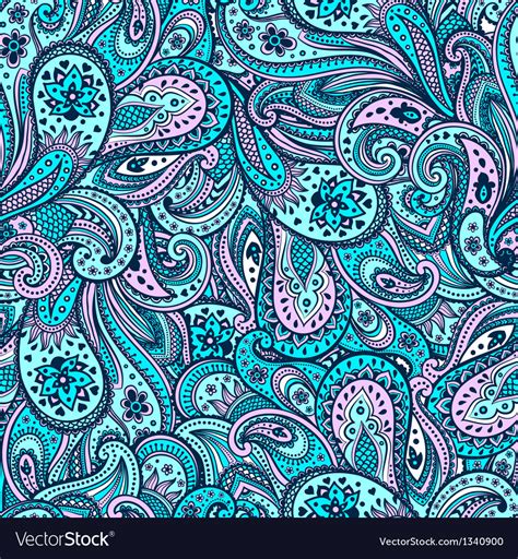 Beautiful Paisley Seamless Royalty Free Vector Image