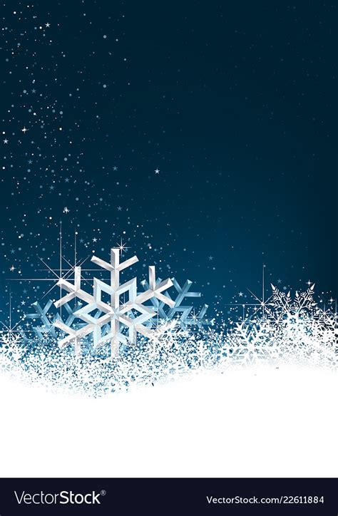 Background With Snow Crystals Royalty Free Vector Image