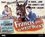 FRANCIS GOES TO WEST POINT, Donald O'Connor, Lori Nelson, 1952 Stock ...