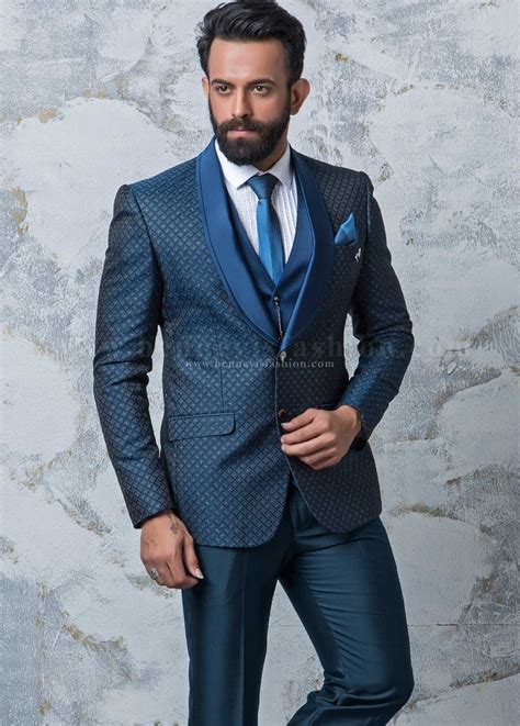 Teal Blue Designer Mens Suit | Bennevis Fashion