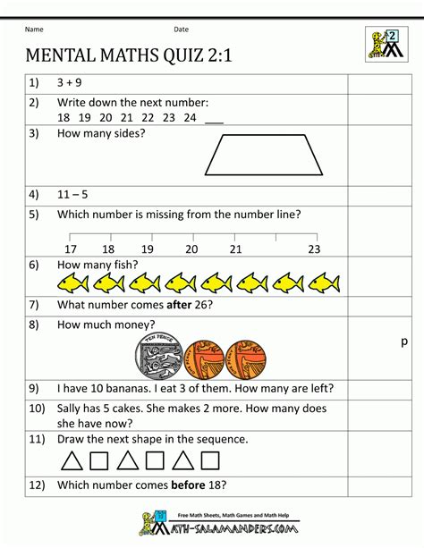 We help students from years 1 to 11 to improve their maths with targeted worksheets. Key Stage 1 Maths Printable Worksheets | Printable Worksheets