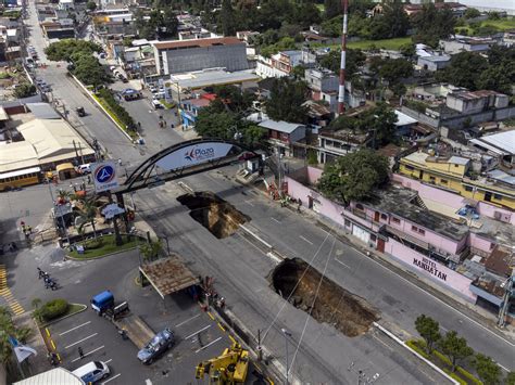 Search Continues For 2 Inside Massive Guatemala Sinkhole Ap News
