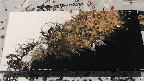 80 Acrylic Pour Flip And Drag On Black And White
