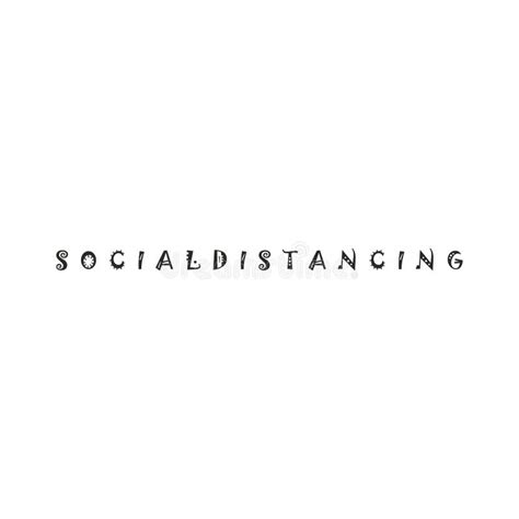 Social Distancing Modern Brush Calligraphy Hand Lettering Card