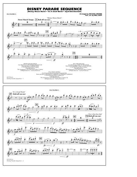 Disney Parade Sequence Flutepiccolo By Michael Brown Digital Sheet