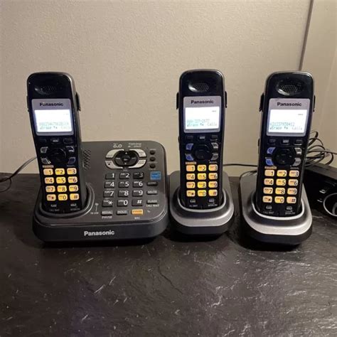 Panasonic Dect 60 Kx Tg9341t Answering Machine With 3 Handsets