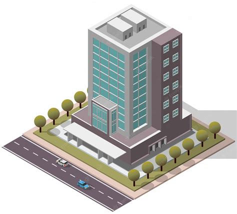 Premium Vector Isometric Office Workplace Building