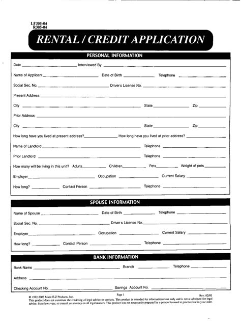 Rental Credit Application 2020 Fill And Sign Printable Template