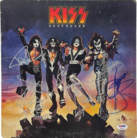 Lot Detail Kiss Superb Group Signed Destroyer Record Album With All