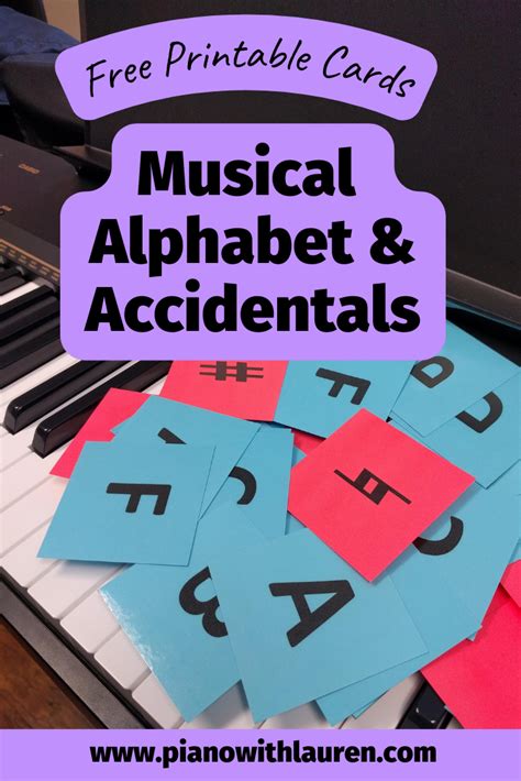 Alphabet And Accidental Cards Piano With Lauren