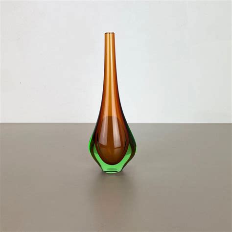 Large 1960s Murano Glass Sommerso Single Stem Vase By Flavio Poli Italy For Sale At 1stdibs