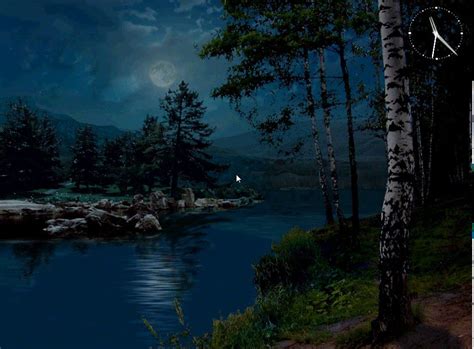 Night Waterfalls Free Screensaver 3d Mountain Lakes At Night