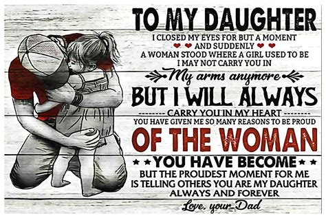 Dad To My Daughter I Closed My Eyes For But A Moment And Suddenly Poster Gift Digital Art By